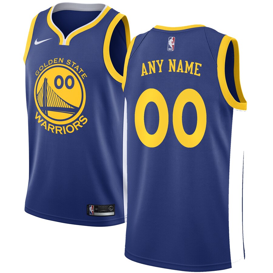 Mens Youth Golden State Warriors Custom 2018-19 Nike Royal Icon Edition Swingman Jersey