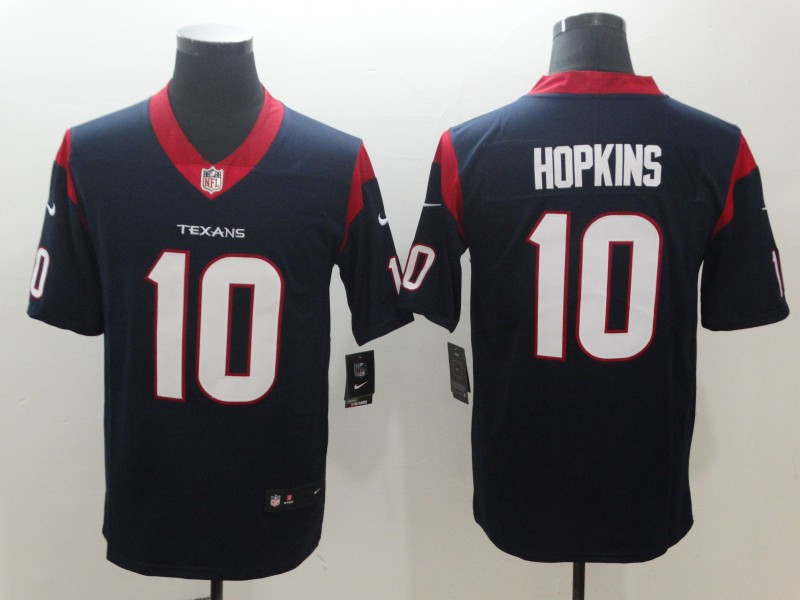 Men's Houston Texans #10 DeAndre Hopkins Nike Navy Vapor Limited Jersey 