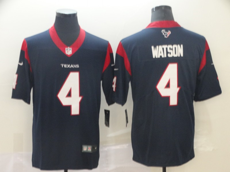 Men's Houston Texans #4 Deshaun Watson Nike Navy Vapor Limited Jersey