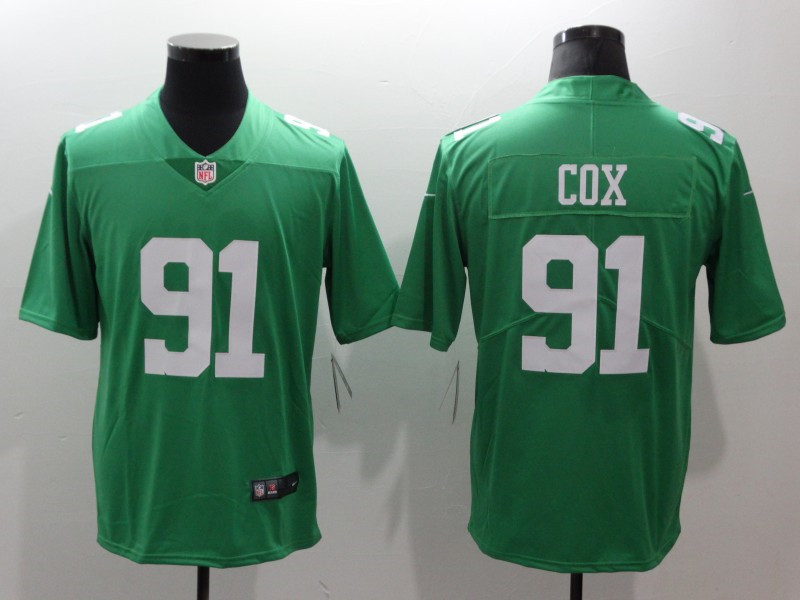 Men's Philadelphia Eagles #91 Fletcher Cox Nike Kelly Green NFL Color Rush Jersey