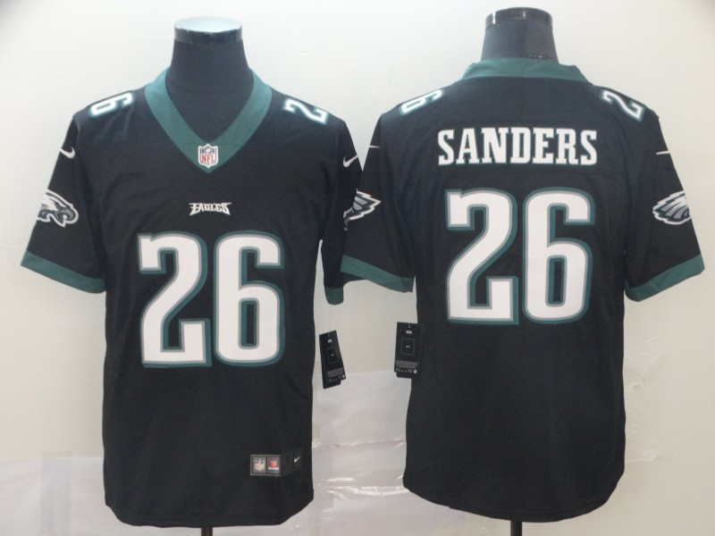 Men's Philadelphia Eagles #26 Miles Sanders Nike Black NFL Vapor Limited Jersey