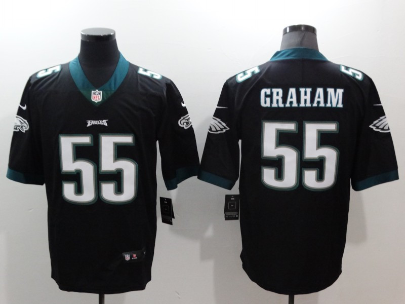 Men's Philadelphia Eagles #55 Brandon Graham Nike Black NFL Vapor Limited Jersey 