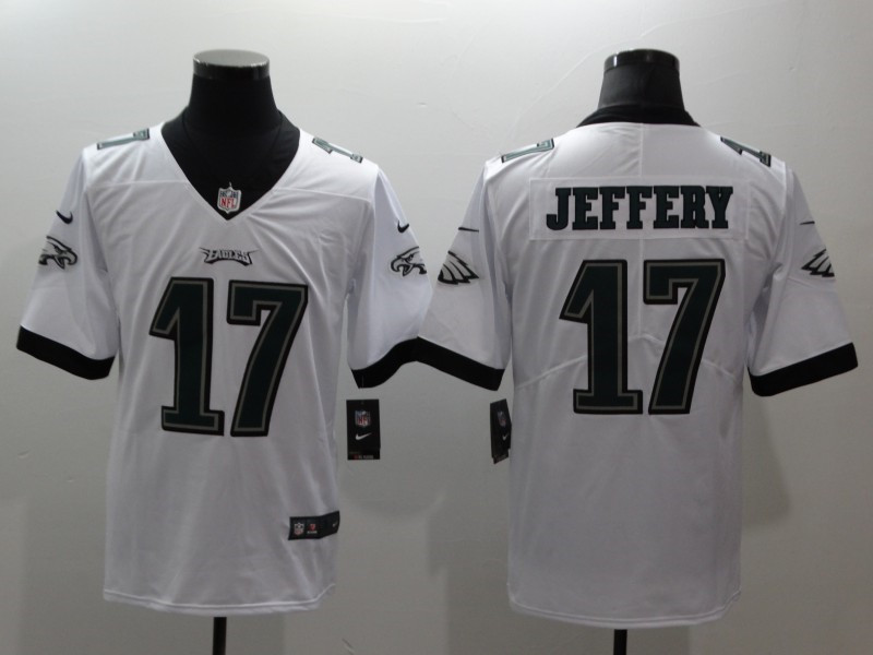Men's Philadelphia Eagles #17 Alshon Jeffery Nike White NFL Vapor Limited Jersey 
