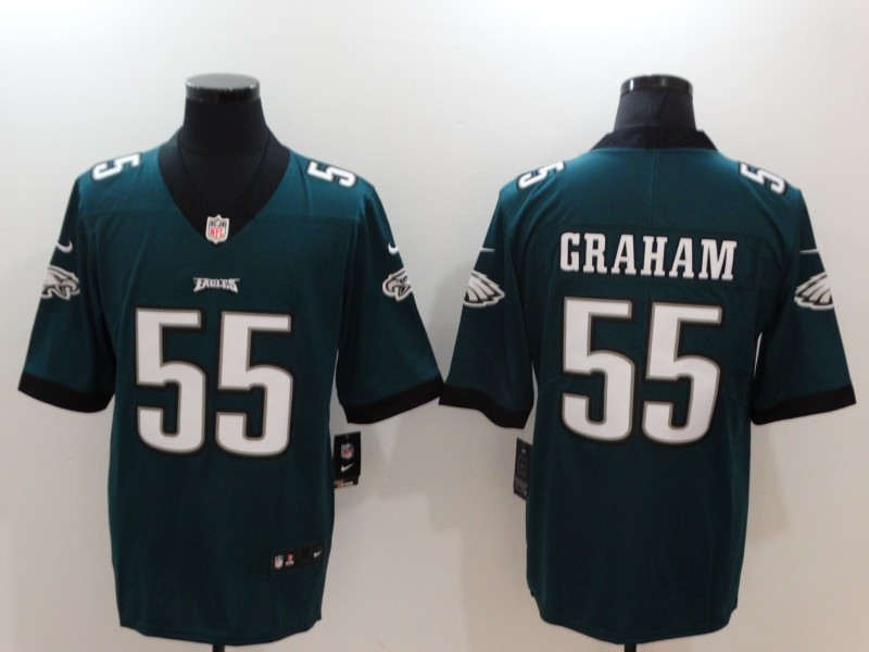 Men's Philadelphia Eagles #55 Brandon Graham Nike Green NFL Vapor Limited Jersey 