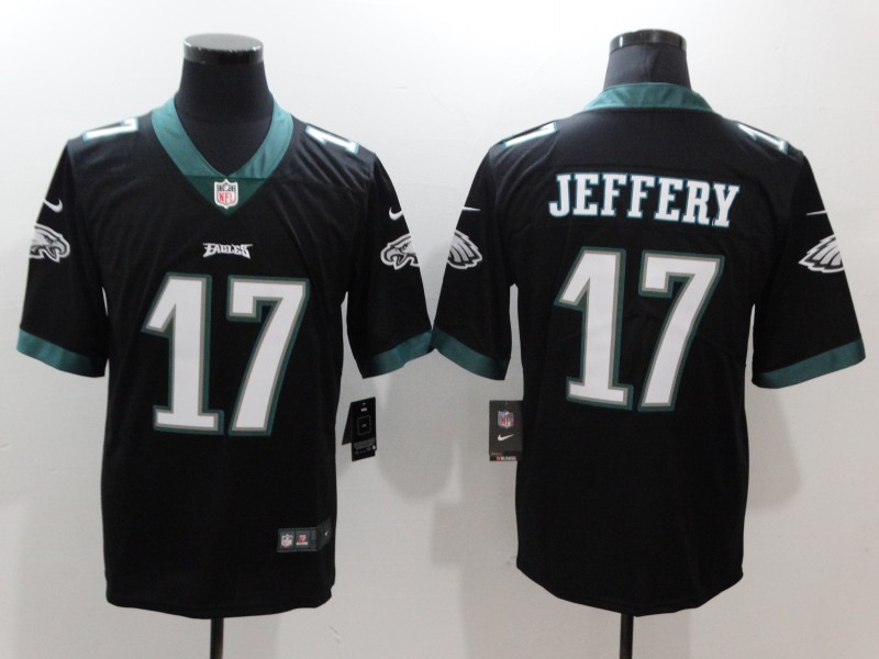 Men's Philadelphia Eagles #17 Alshon Jeffery Nike Black NFL Vapor Limited Jersey 