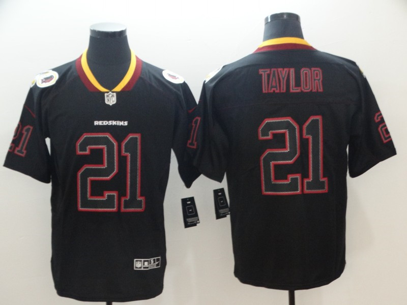Men's Washington Redskins #21 Sean Taylor Nike Lights Out Black Color Rush Limited Jersey