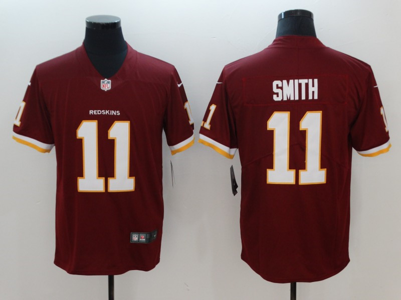 Mens Washington Football Team #11 Alex Smith Nike Burgundy Game Football Jersey