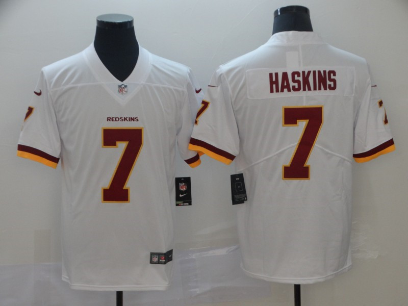 Men's Washington Redskins #7 Dwayne Haskins Nike White Game Jersey