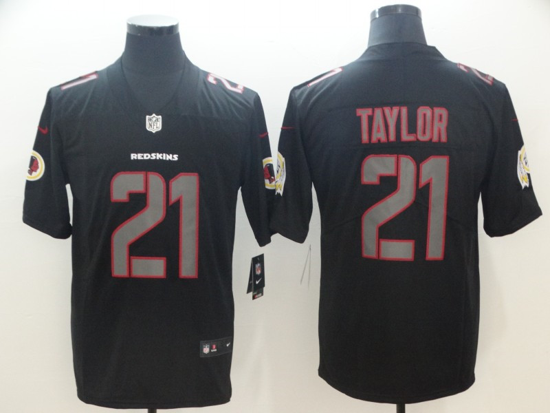 Men's Washington Redskins #21 Sean Taylor Nike Fashion Impact Black Color Rush Limited Jersey