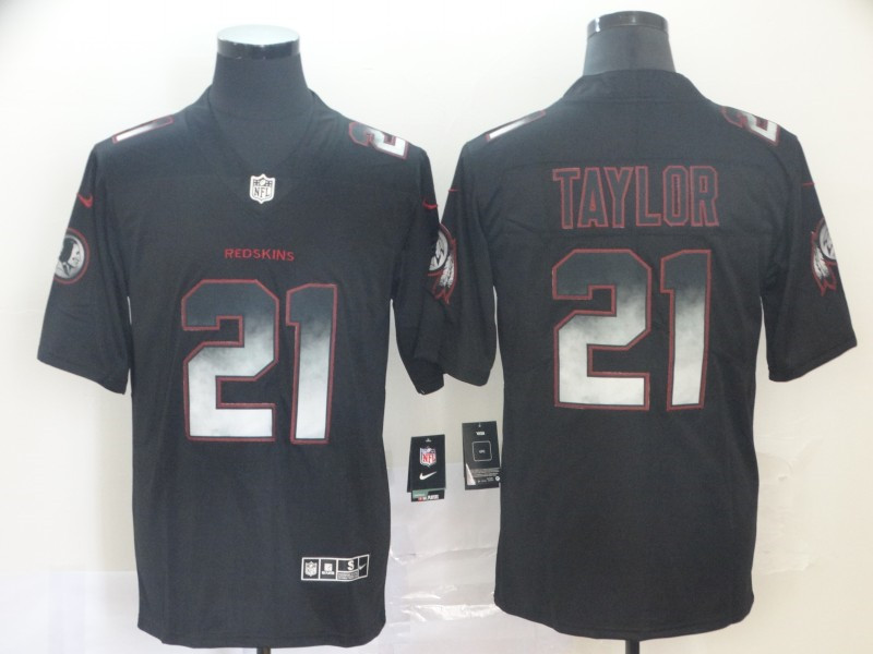 Men's Washington Redskins #21 Sean Taylor NFL TEAMS Black Smoke Fashion Limited Jersey