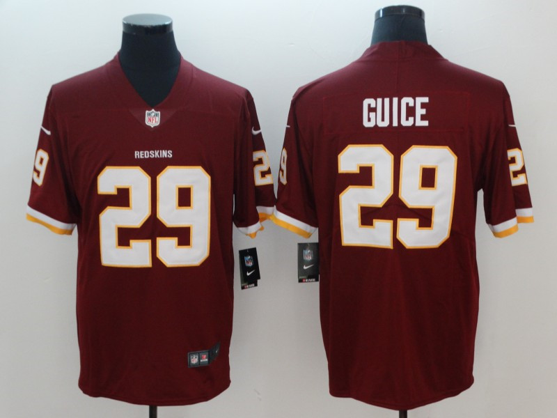 Mens Washington Football Team #29 Derrius Guice Nike Burgundy Game Football Jersey