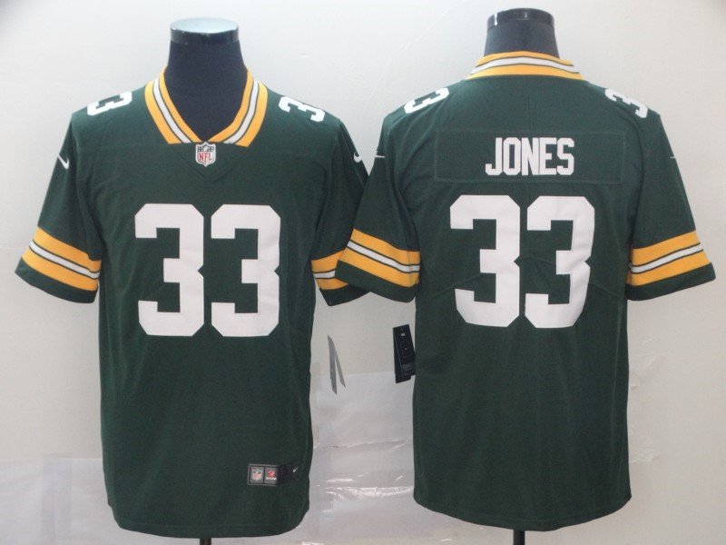 Men's Green Bay Packers #33 Aaron Jones Player Nike Green Game Football Jersey
