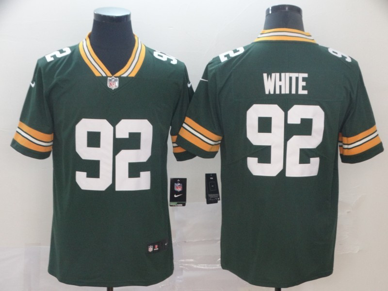 Mens Green Bay Packers Retired Player #92 Reggie White Nike Green Vapor Untouchable Limited Jersey