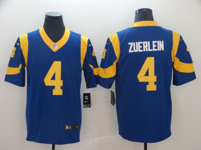 Men's Los Angeles Rams #4 Greg Zuerlein Football Jersey