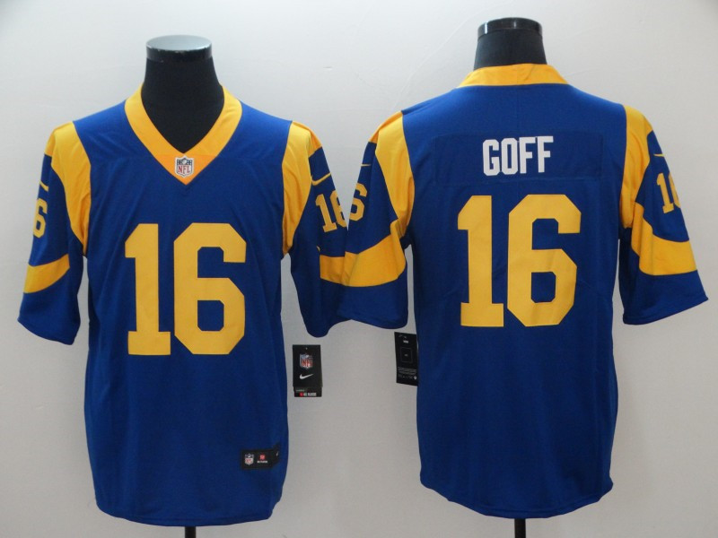 Men's Los Angeles Rams #16 Jared Goff Nike Royal Limited Jersey 
