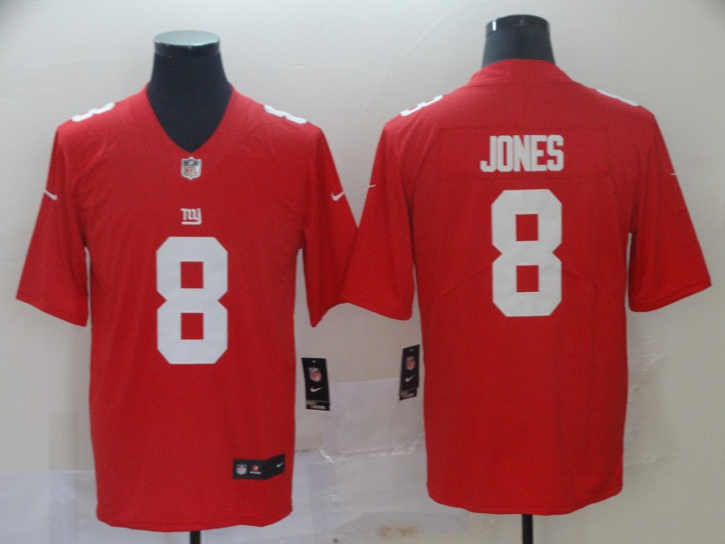 Men's New York Giants #8 Daniel Jones Nike Red Vapor Untouchable Football Jersey