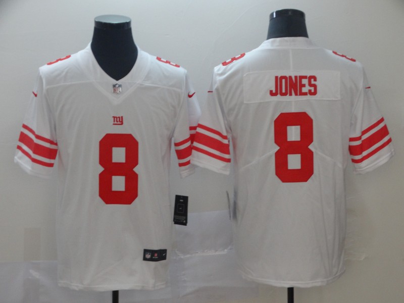 Men's New York Giants #8 Daniel Jones Nike White Vapor Untouchable Limited Jersey
