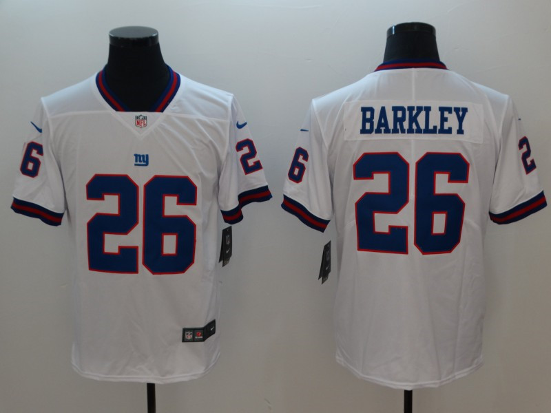Men's New York Giants #26 Saquon Barkley Nike White Vapor Untouchable Color Rush Limited Player Jersey