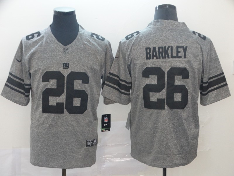 Men's New York Giants #26 Saquon Barkley Nike Silver Inverted Legend Jersey