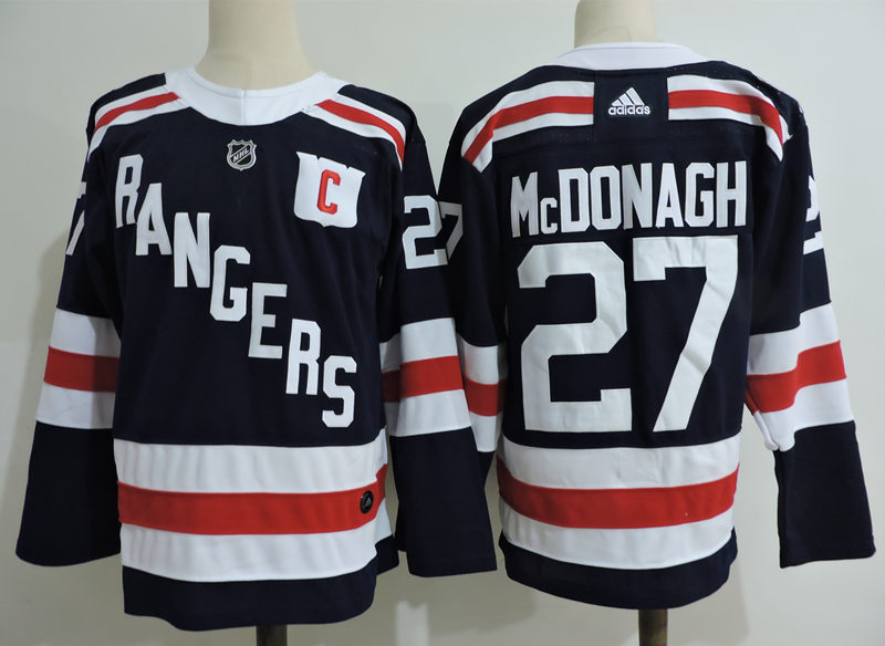 Mens New York Rangers #27 Ryan McDonagh Adidas Navy Blue 2018 Winter Classic NHL Jersey