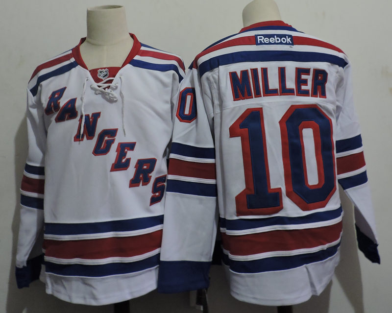Mens New York Rangers #10 JT. Miller Reebok White Jersey