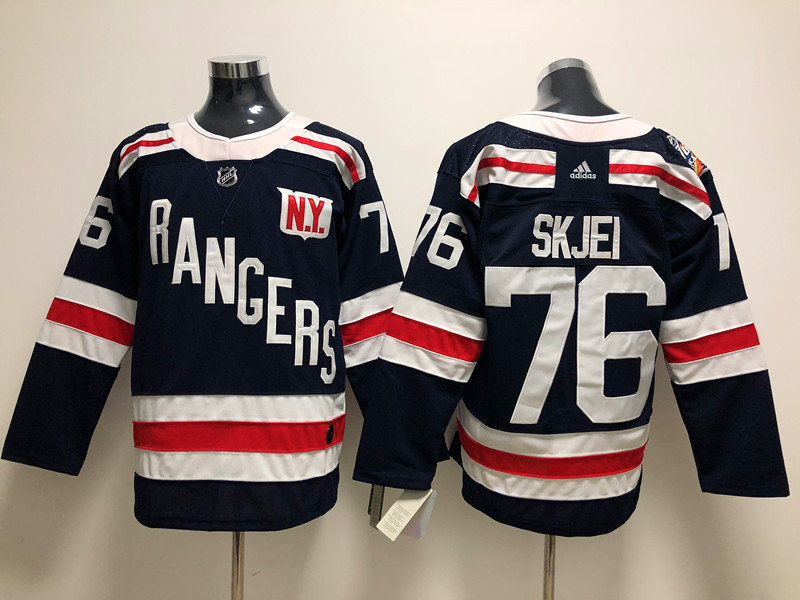 Mens New York Rangers #76 Brady Skjei Adidas Navy Blue 2018 Winter Classic NHL Jersey