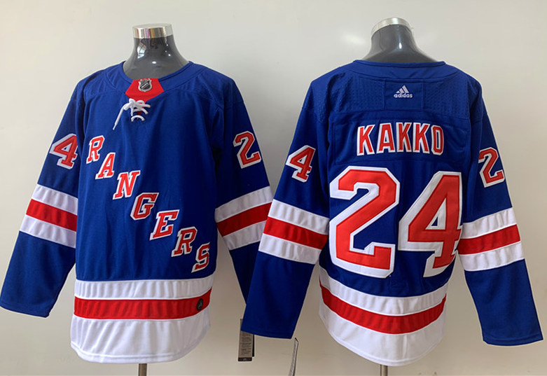Mens New York Rangers #24 Kaapo Kakko Adidas Home Royal Blue Jersey