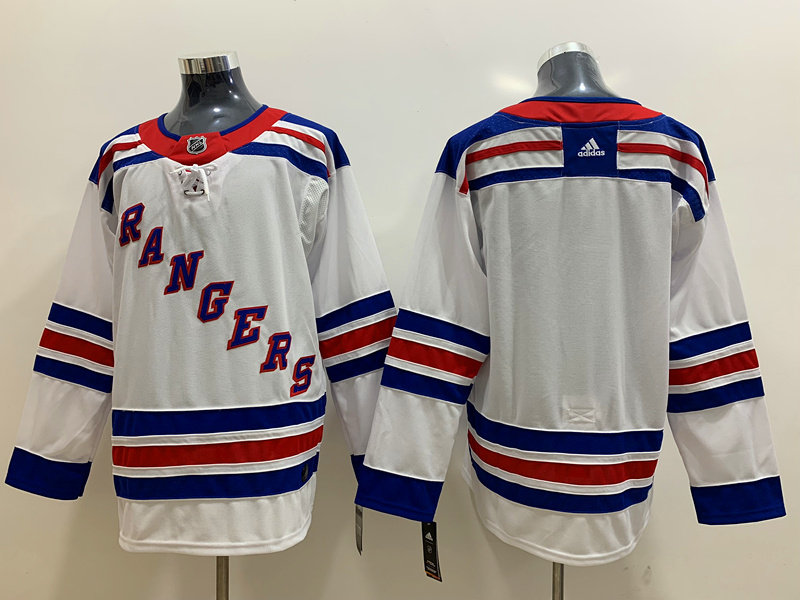 Mens New York Rangers Blank Adidas White Away Jersey