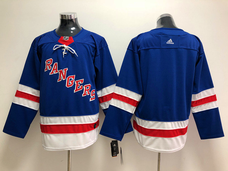 Mens New York Rangers Blank Adidas Home Royal Blue Jersey