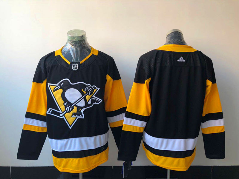 Mens Pittsburgh Penguins Blank adidas Home Black Player Jersey