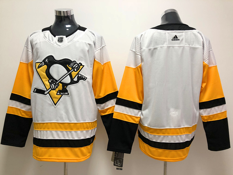 Mens Pittsburgh Penguins Blank adidas Away White Jersey