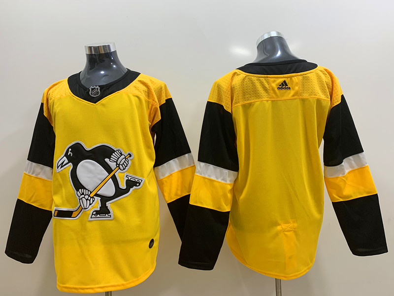Mens Pittsburgh Penguins Blank adidas Gold Alternate Player Jersey