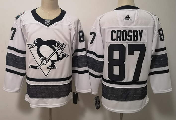 Mens Pittsburgh Penguins #87 Sidney Crosby adidas White 2019 NHL All-Star Game Jersey
