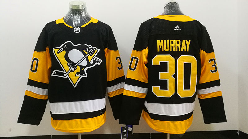 Mens Pittsburgh Penguins #30 Matt Murray adidas Home Black Player Jersey