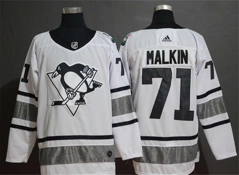 Mens Pittsburgh Penguins #71 Evgeni Malkin  adidas White 2019 NHL All-Star Game Jersey