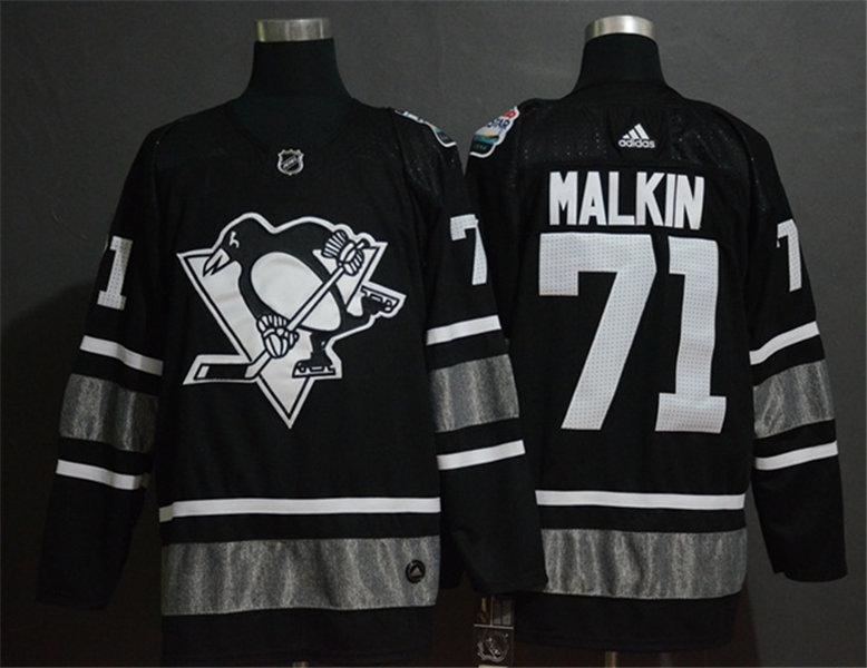 Mens Pittsburgh Penguins #71 Evgeni Malkin  adidas Black 2019 NHL All-Star Game Jersey