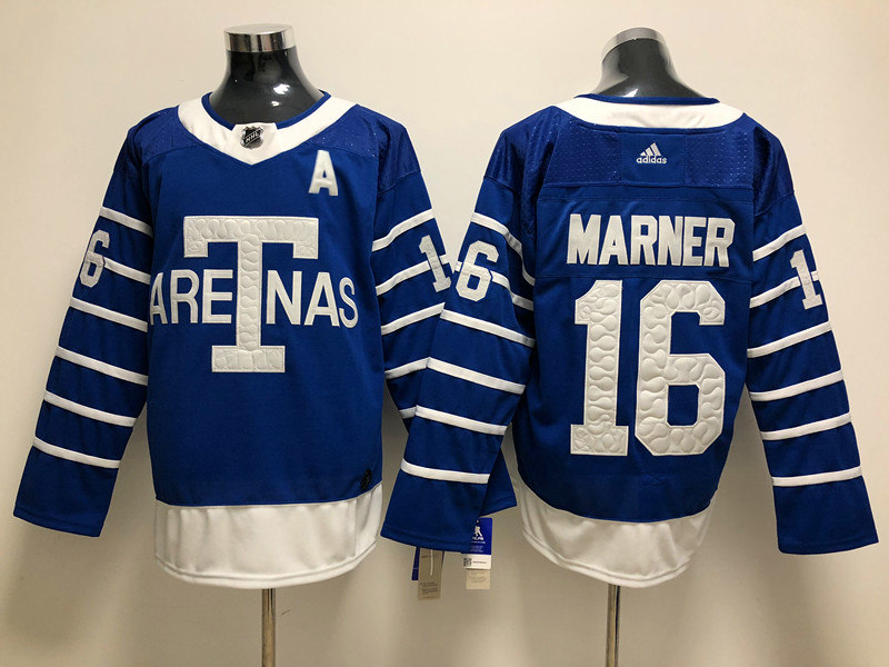 Mens Toronto Maple Leafs #16 Mitchell Marner adidas Blue Third Player Jersey