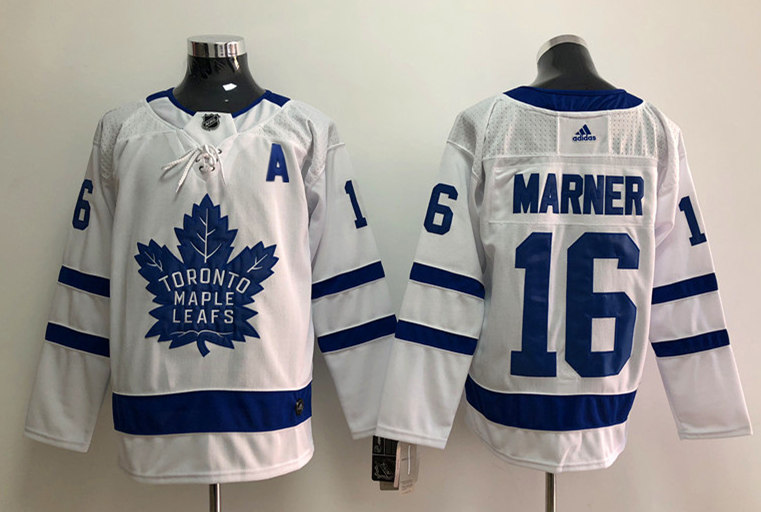 Mens Toronto Maple Leafs #16 Mitchell Marner adidas Away White Player Jersey