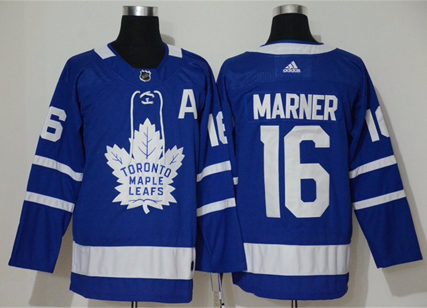 Mens Toronto Maple Leafs #16 Mitchell Marner adidas Home Blue Player Jersey