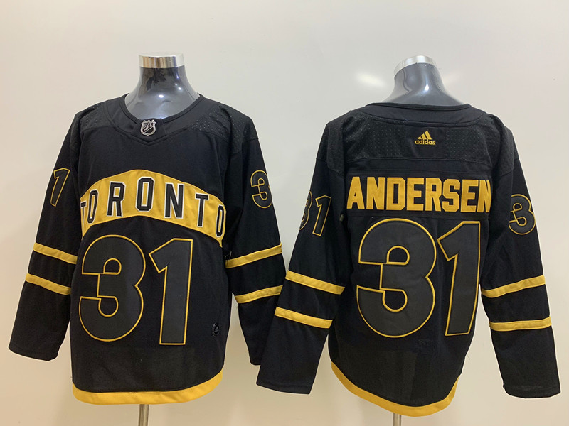 Mens Toronto Maple Leafs #31 Frederik Andersen adidas Black City Edtion Jersey