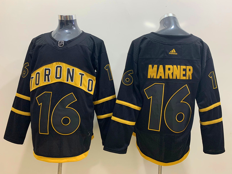 Mens Toronto Maple Leafs #16 Mitchell Marner adidas Black City Edtion Jersey