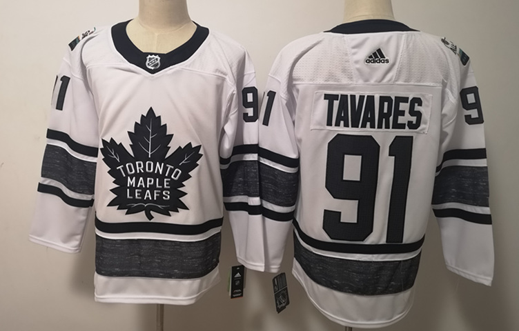 Mens Toronto Maple Leafs #91 John Tavares adidas Black 2019 NHL All-Star Game Jersey