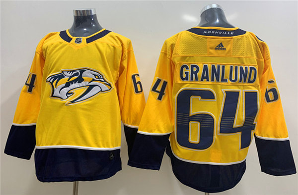 Youth Nashville Predators #64 Mikael Granlund adidas Gold Authentic Jersey