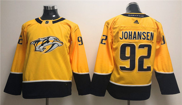 Men's Nashville Predators #92 Ryan Johansen adidas Gold Authentic Jersey
