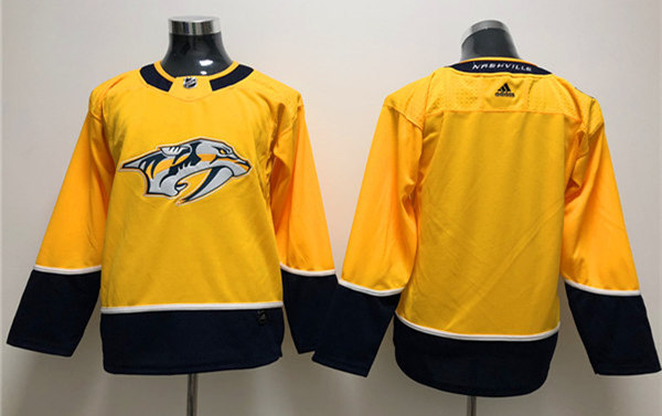 Men's Nashville Predators Blank adidas Gold Authentic Jersey