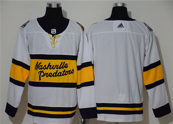 Men's Nashville Predators Blank adidas White 2019-20 Winter Classic Jersey