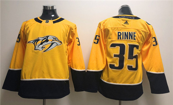 Men's Nashville Predators #35 Pekka Rinne adidas Gold Authentic Jersey
