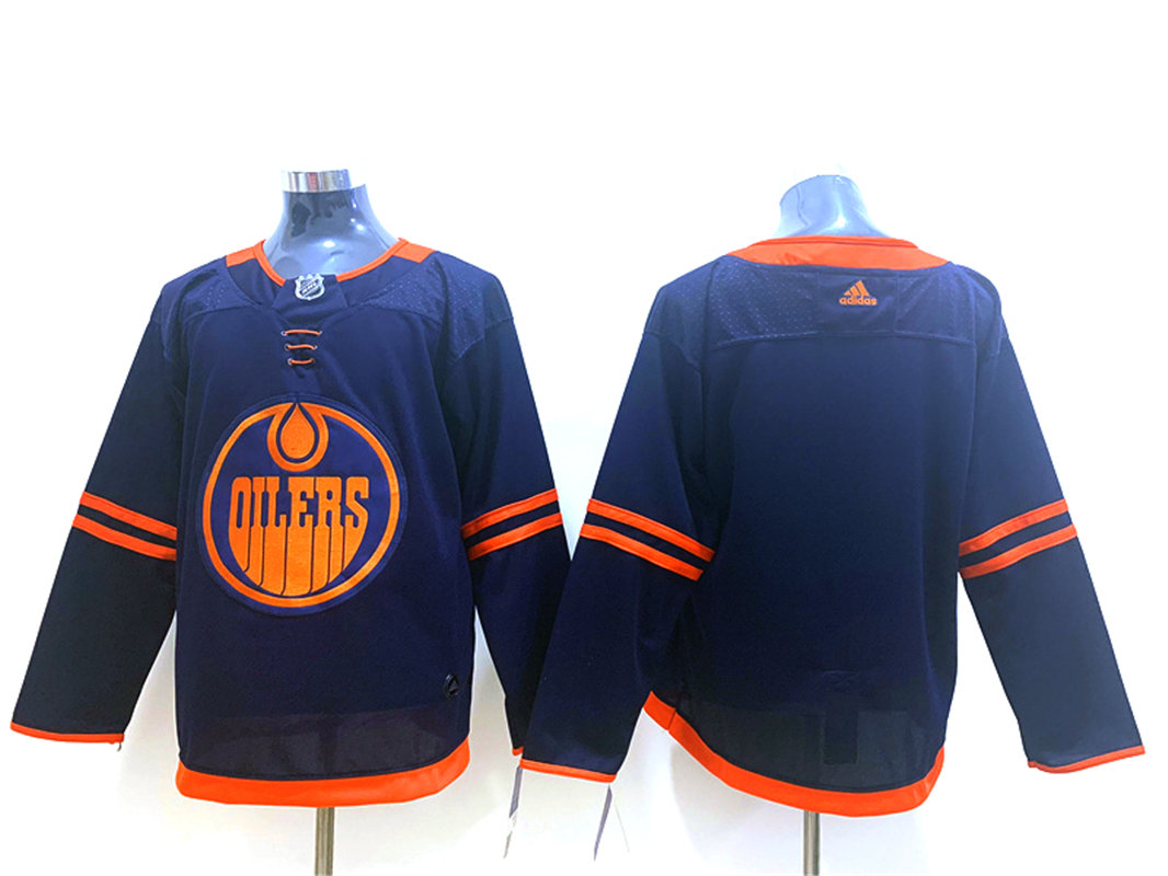 Men's Edmonton Oilers Blank adidas Black Alternate Pro Jersey