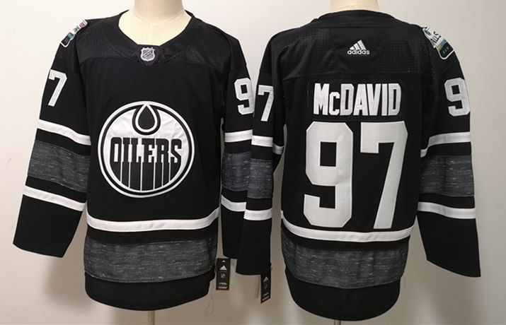 Men's Edmonton Oilers #97 Connor McDavid adidas Black 2019 NHL All-Star Game Jersey