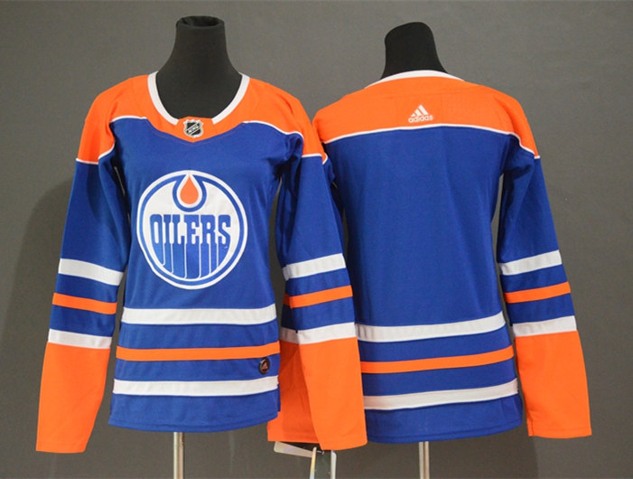 Men's Edmonton Oilers Blank adidas Royal  Alternate Jersey